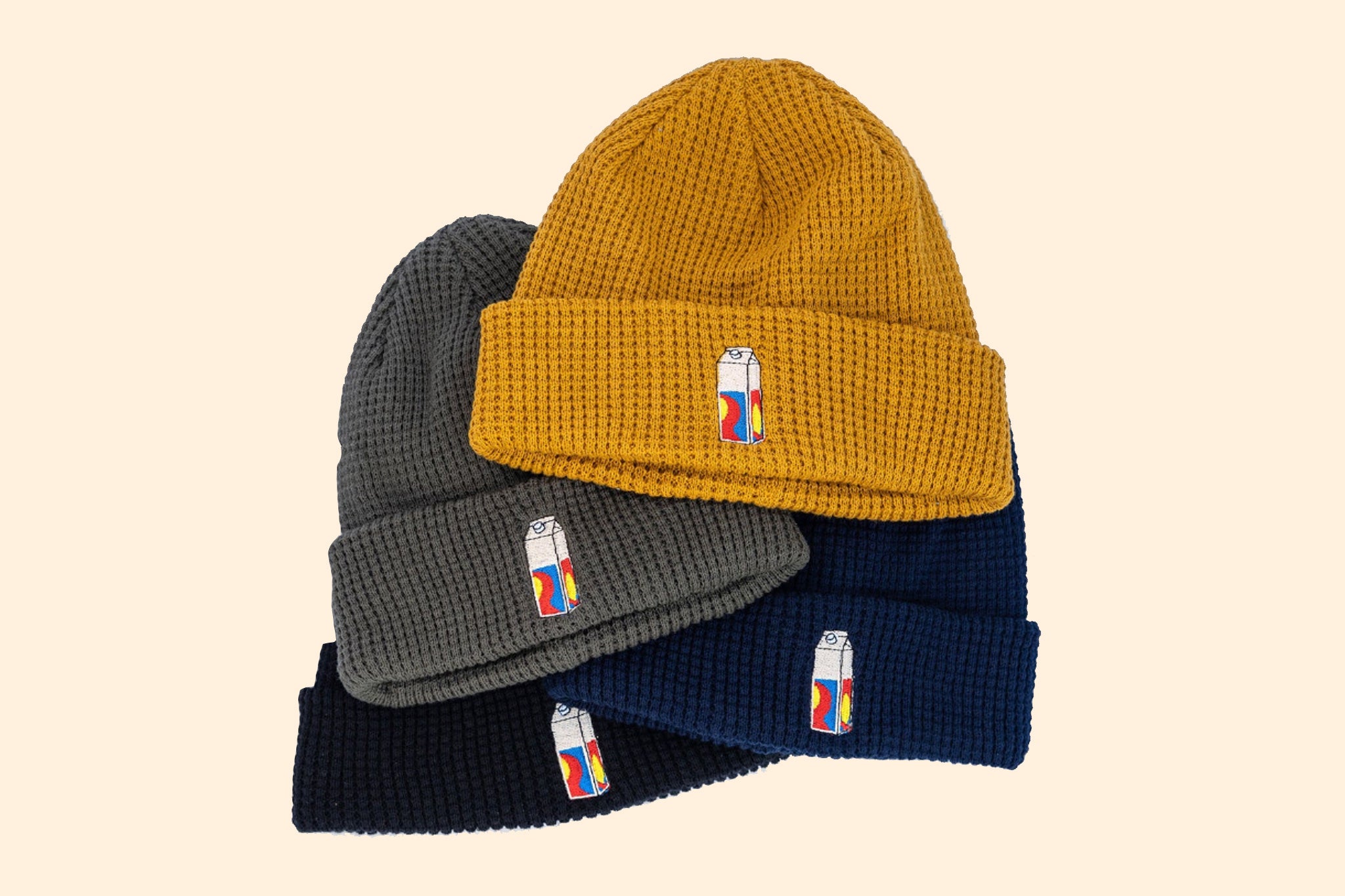 "Carton" Waffle Beanie